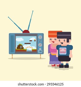 Video games digital design, vector illustration 10 eps graphic