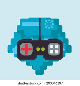 Video games digital design, vector illustration 10 eps graphic