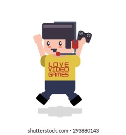 Video games digital design, vector illustration 10 eps graphic