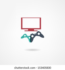   video games icon set