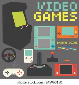 Video Games Icon Set