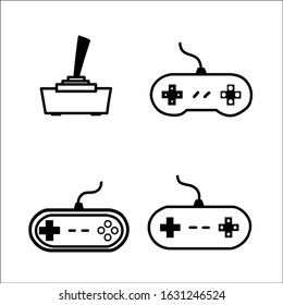 Video games icon set.  Isolated vector icons.
