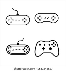Video games icon set.  Isolated vector icons.