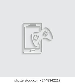 video games icon vector play game sign