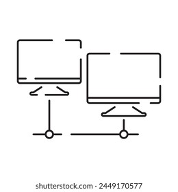 Video games line icon. Game genres and attributes. Controller, joystick and computer. Game console