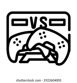 video games line icon vector. video games sign. isolated contour symbol black illustration
