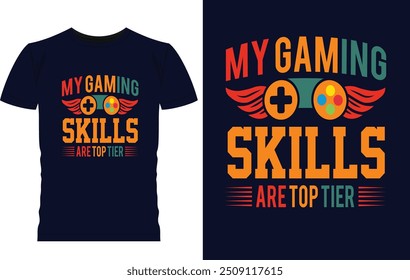 Vídeo games relacionados com o design de camiseta. ilustração do controlador de vídeo. vetor do controlador de jogo para impressão de itens