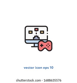 "Video games" vector icon illustration. Ui/Ux. Premium quality.