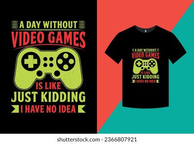 Video Games vintage t-shirt design 