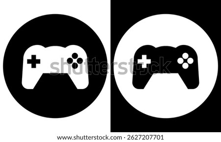 Video Gaming Live Streamer Gaming controller icon. Joystick, controller, game pad. Flat style. 