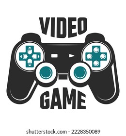 Video Gaming T Shirt Design game controller doodle Vector art of joystick. Doodle style vector gamepad.