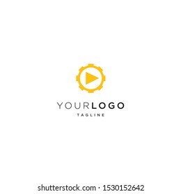 video gear logo vector design. eps10