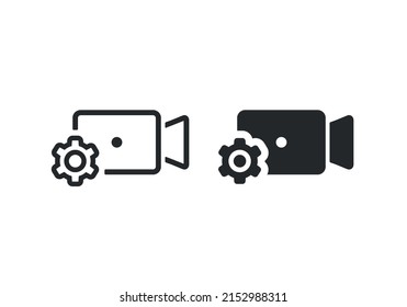 Video gear optimization. Vector illustration 