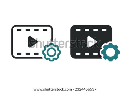 Video gear settings. Illustration vector