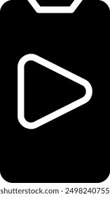Video Vector de ilustración de icono de glifo