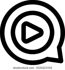Video Vector de ilustración de icono de glifo