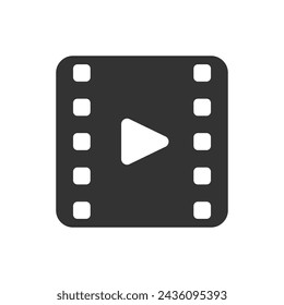 Video glyph vector icon isolated Video stock vector icon for web, mobile app and ui design