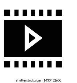 video glyphs flat vector icon