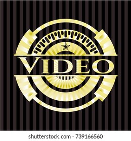 Video gold badge or emblem