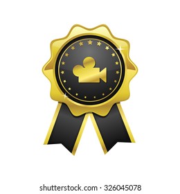 Video golden Vector Icon Design