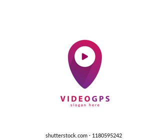 Video gps map pointer logo