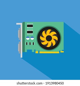 Tarjeta gráfica de vídeo 9 vector