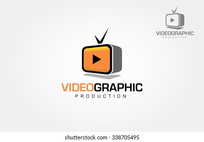 Логотип медиа-компании или студия кинопроизводства, аудиовизуальная студия или он-лайн медиа.