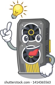 Video graphics card has an idea cartoon chair