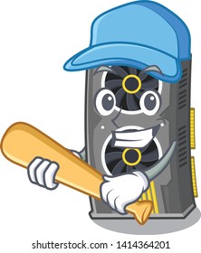 video graphics card Playing baseball mascot