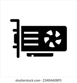Video graphics card vector icon