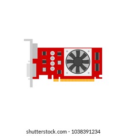 Video graphics card. Vector illustration.