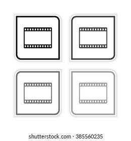video  - grayscale vector icon