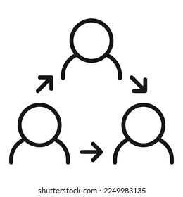 Vector de contorno de icono de grupo de vídeo. Información comercial. Teléfono de trabajo