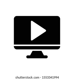 Video icon in black color