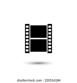 Video icon - black vector illustration 