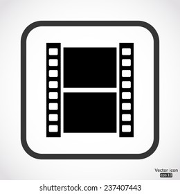 video icon - black vector illustration