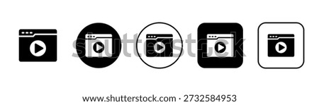 Video Icon With Black And White Background