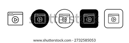 Video Icon With Black And White Background