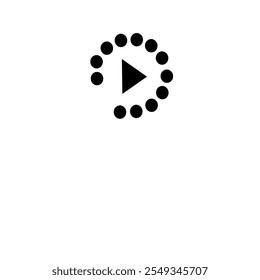 Video icon. buffering icon. Vector. Illustration. Black line. 