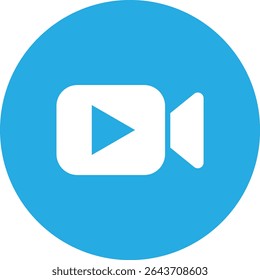 Video icon. Video camera, movie icon isolated on transparent background. Video production, streaming, editing, filming vector symbol. Perfect for media, entertainment, and broadcasting design.