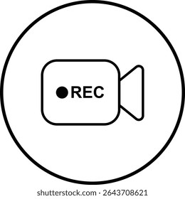 Video icon. Video camera, movie icon isolated on transparent background. Video production, streaming, editing, filming vector symbol. Perfect for media, entertainment, and broadcasting design.