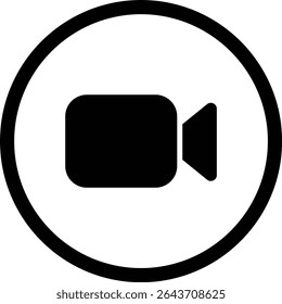 Video icon. Video camera, movie icon isolated on transparent background. Video production, streaming, editing, filming vector symbol. Perfect for media, entertainment, and broadcasting design.