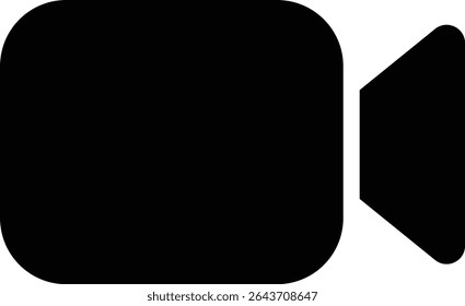 Video icon. Video camera, movie icon isolated on transparent background. Video production, streaming, editing, filming vector symbol. Perfect for media, entertainment, and broadcasting design.