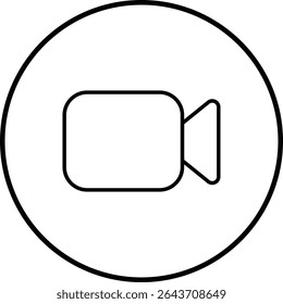 Video icon. Video camera, movie icon isolated on transparent background. Video production, streaming, editing, filming vector symbol. Perfect for media, entertainment, and broadcasting design.
