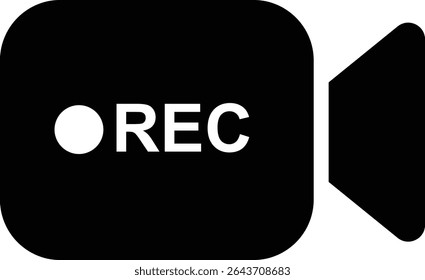 Video icon. Video camera, movie icon isolated on transparent background. Video production, streaming, editing, filming vector symbol. Perfect for media, entertainment, and broadcasting design.