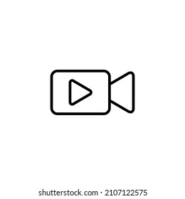 Icono de vídeo. símbolo y signo de la cámara de vídeo. señal de película. cine