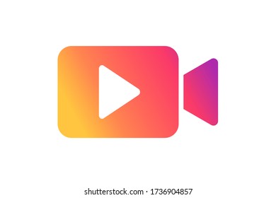Video icon. Video camera vector. Video Player symbol. Video symbol logo. 