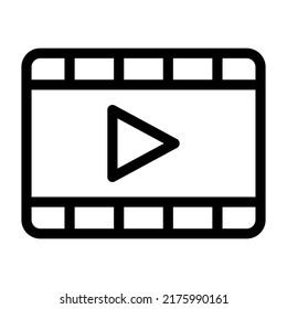 Video icon. Video camera vector. player symbol. Linear style sign for mobile concept and web design. Video symbol logo illustration.