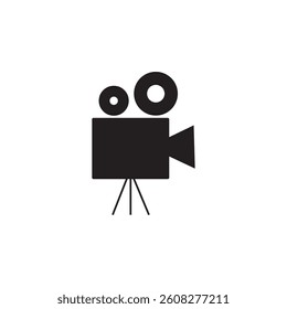 Video icon. Video camera vector. Player symbol. Video symbol logo.