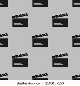 Video icon. cinema video clapper icon seamless. filmstripper icon.